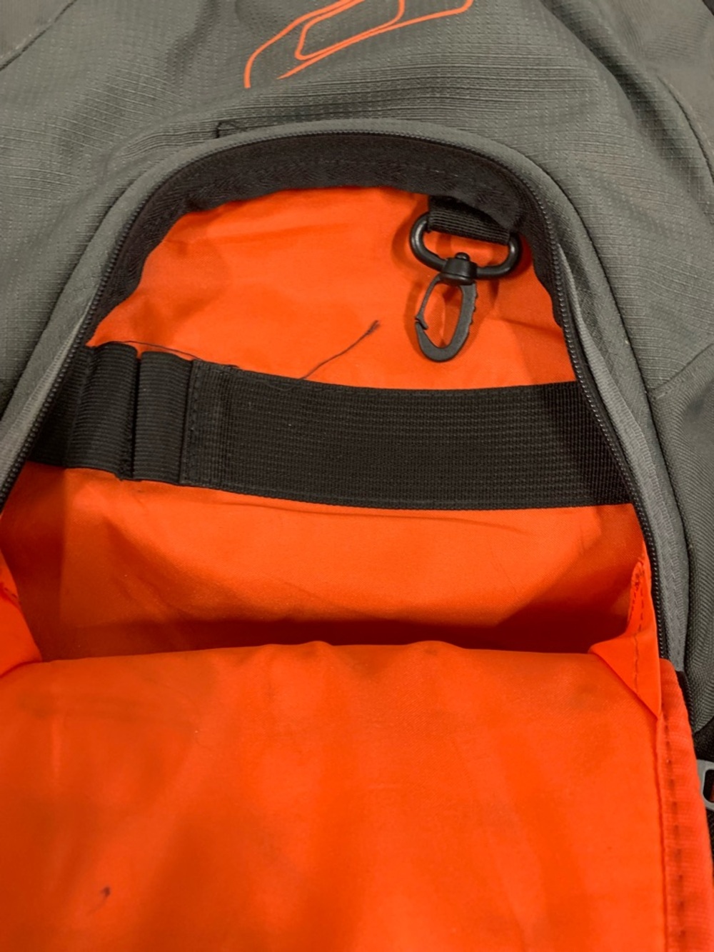 Oakley Gray and Orange Graphic Backpack - Picture 6 of 12
